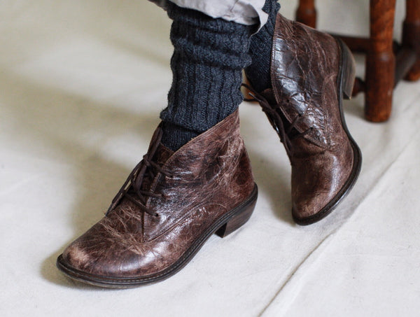 ~ faux leather chukka booties ~