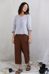 ~ sm/med flax blouse ~