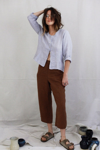 ~ sm/med flax blouse ~